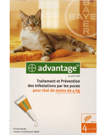 ADVANTAGE 40 - Pipette antipuces pour chat ADVANTAGE 40 - Pipette antipuces pour chat