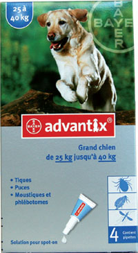 ADVANTIX Grand Chien - Pipettes anti puces et tiques
