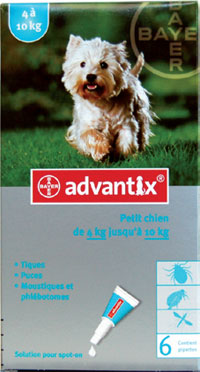 ADVANTIX Petit Chien - Pipettes anti puces et tiques ADVANTIX Petit Chien - Pipettes anti puces et tiques