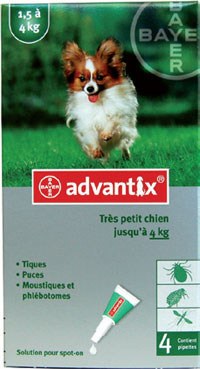 ADVANTIX Tr�s Petit Chien - Pipettes anti puces et tiques