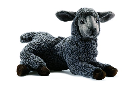 Agneau noir couché en Peluche 33 cm HANSA Agneau noir couché en Peluche 33 cm HANSA