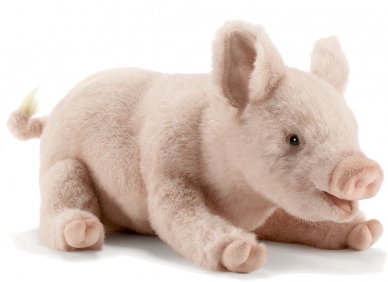 Cochon couch� en Peluche 33 cm HANSA ANIMA
