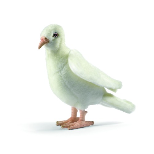 Colombe blanche en Peluche 20 cm HANSA ANIMA