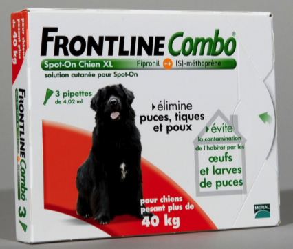 FRONTLINE COMBO SPOT ON CHIEN XL (40-60 kg) - Pipette antiparasitaire