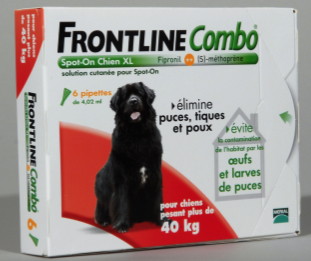 FRONTLINE COMBO SPOT ON CHIEN XL (40-60 kg) - Pipette antiparasitaire FRONTLINE COMBO SPOT ON CHIEN XL (40-60 kg) - Pipette antiparasitaire