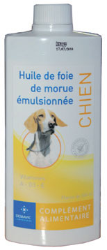 HUILE DE FOIE DE MORUE EMULSIONNEE POUR CHIENS 500 ml