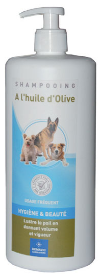 SHAMPOOING A L'HUILE D'OLIVE 1 LITRE pour chiens SHAMPOOING A L'HUILE D'OLIVE 1 LITRE pour chiens