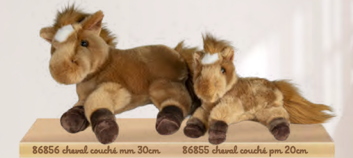 Cheval couch� en Peluche 30 cm