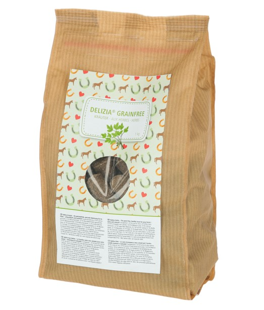 DELIZIA GRAINFREE Aux Herbes Friandises sans crales pour chevaux