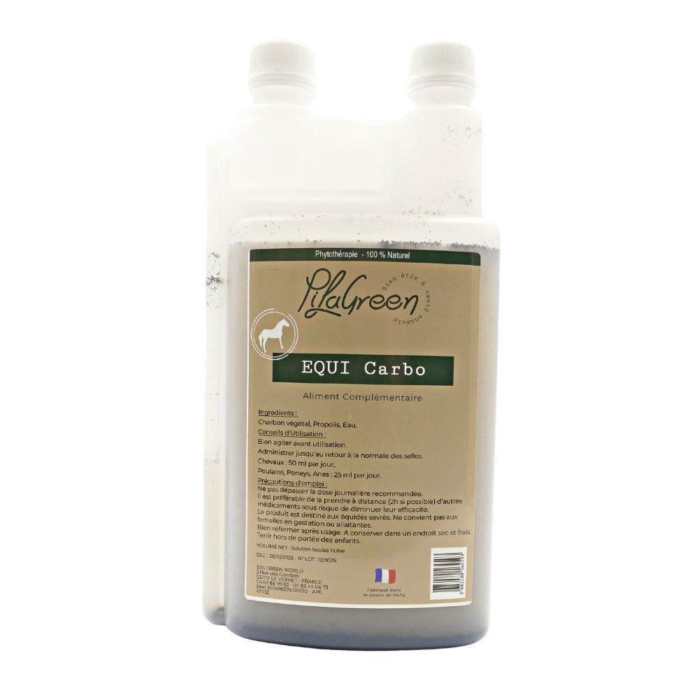 EQUI CARBO  Liquide Charbon végétal pour chevaux