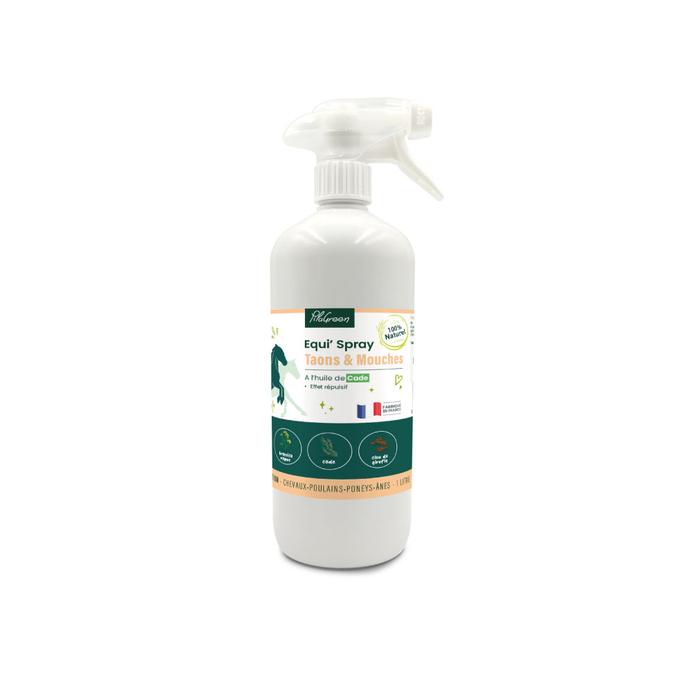 EQUI TAONS MOUCHES A L'HUILE DE CADE Rpulsif anti-insectes pour Chevaux
