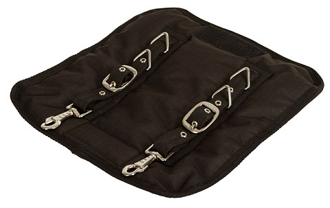 Extension de  poitrail à mousquetons pour couvertures Noir