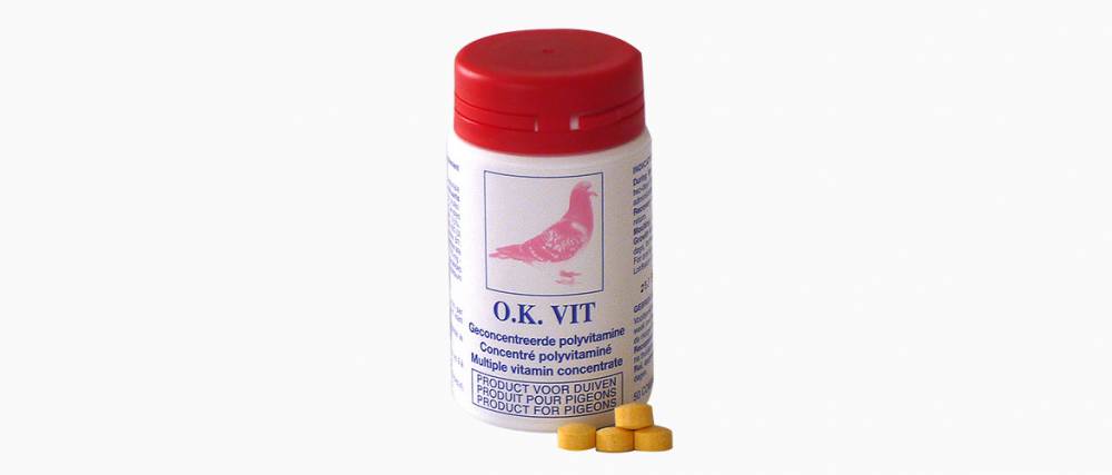 O.K. VIT Vitamines pour pigeons 50 comprimés
