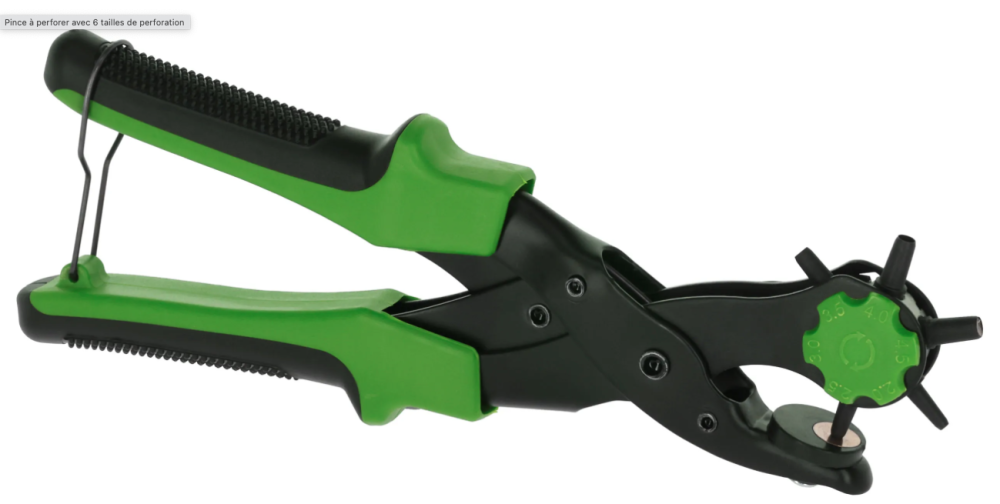 Pince emporte-pi�ce 6 tailles de perforation