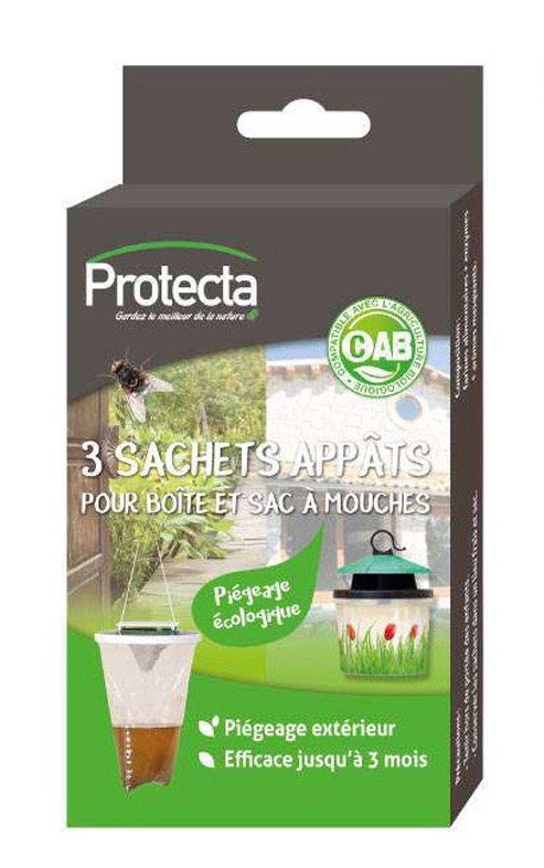 Sachets appâts pour boite et sac à mouches PROTECTA